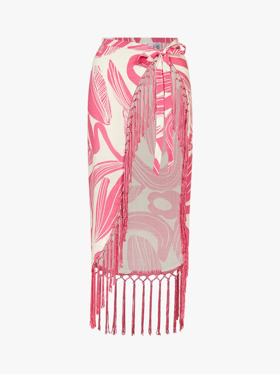 Accessorize Squiggle Sarong, Pink, XS
