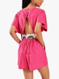 Accessorize Open Back Playsuit, Pink, Pink