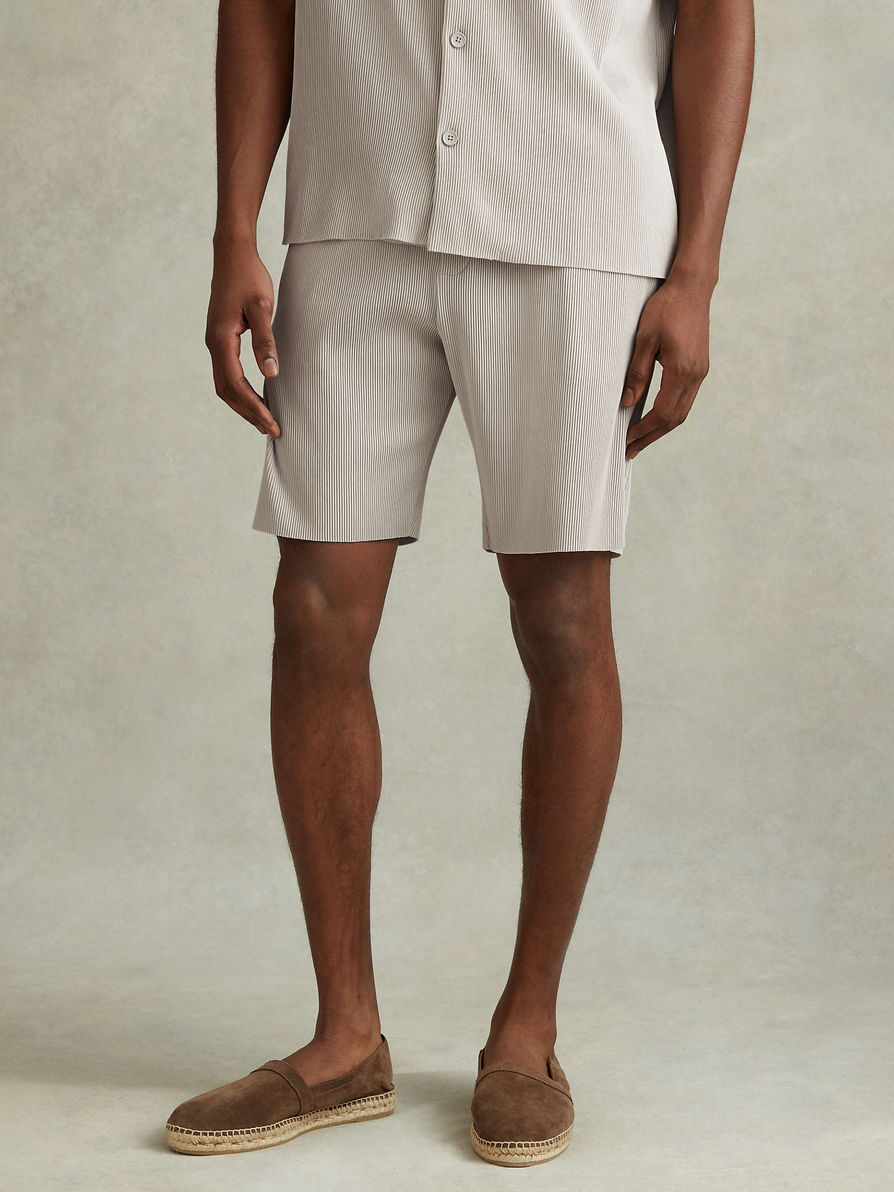 Buy Reiss Conor Drawstring Shorts, Silver Online at johnlewis.com