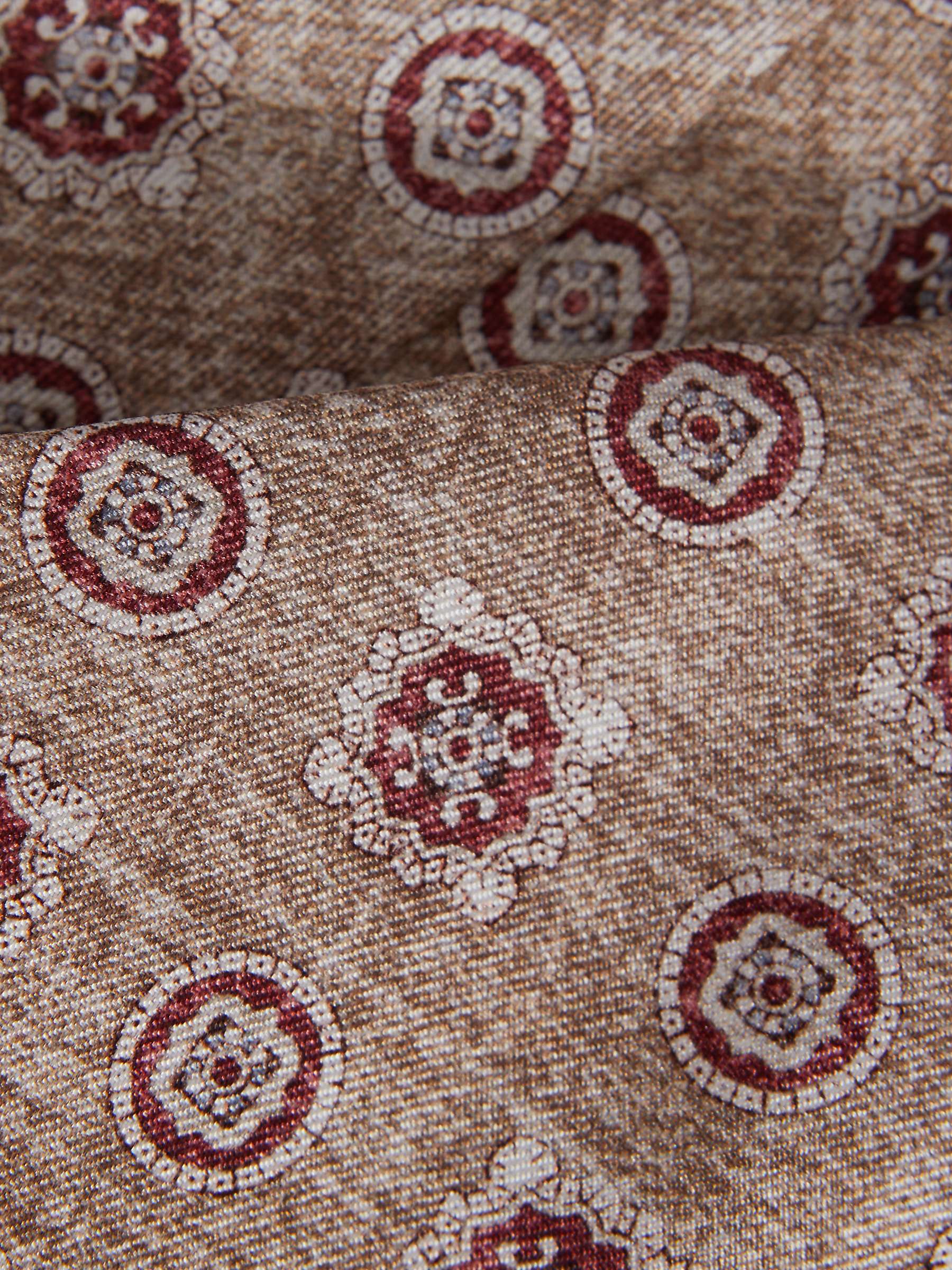 Buy Reiss Vasari Medallion Print Silk Tie, Oatmeal/Rose Online at johnlewis.com