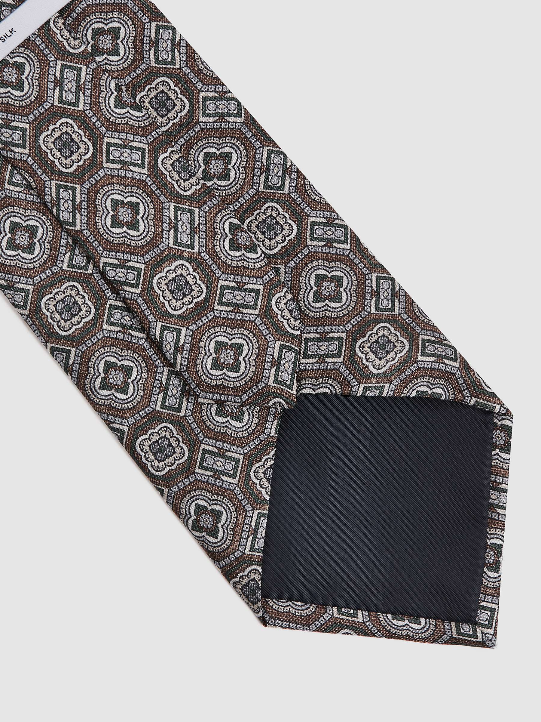 Buy Reiss Assisi Large Medallion Print Silk Tie Online at johnlewis.com