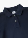 Polarn O. Pyret Kids' Organic Cotton Stripe Polo Shirt, Blue, Blue