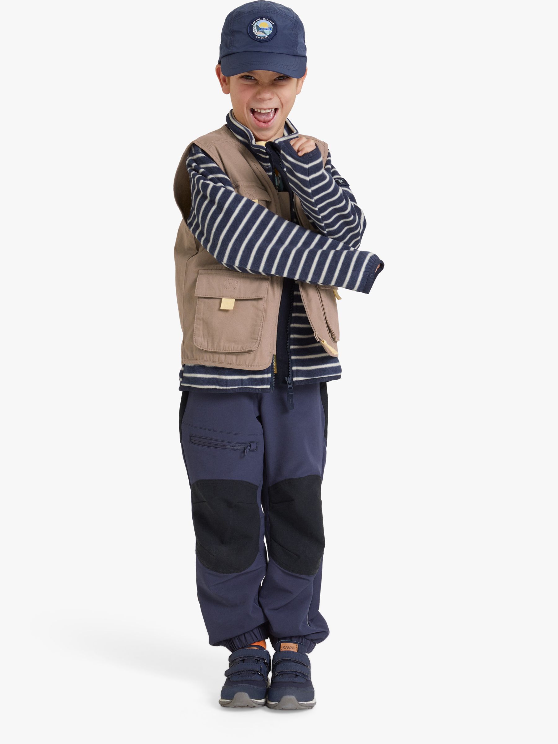 Buy Polarn O. Pyret Kids' Recycled Water Resistant Outerwear Trousers, Blue Online at johnlewis.com
