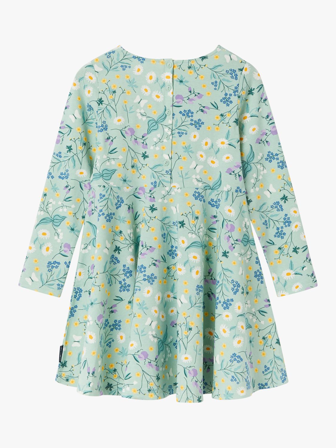 Buy Polarn O. Pyret Baby Floral Pleated Dress, Blue Online at johnlewis.com