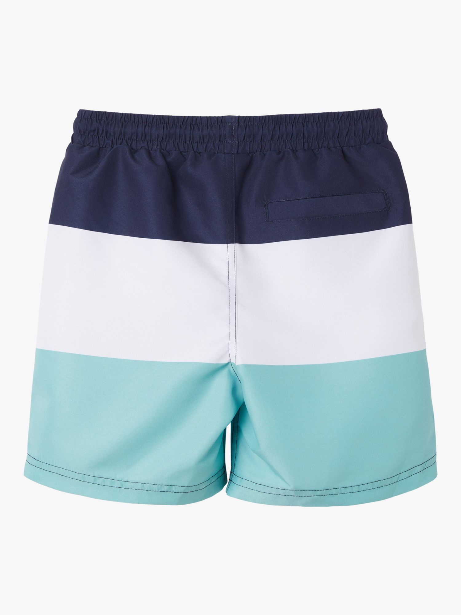 Polarn O. Pyret Kids' Recycled Colour Block Swim Shorts, Blue, 1-2 years