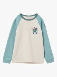 Polarn O. Pyret Kids' Organic Cotton Fun Travelling Animals Top, Natural