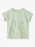 Polarn O. Pyret Baby Organic Cotton Blend Dragonfly Embroidered T-Shirt, Green