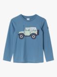 Polarn O. Pyret Kids' Organic Cotton Jeep Long Sleeve Top, Blue