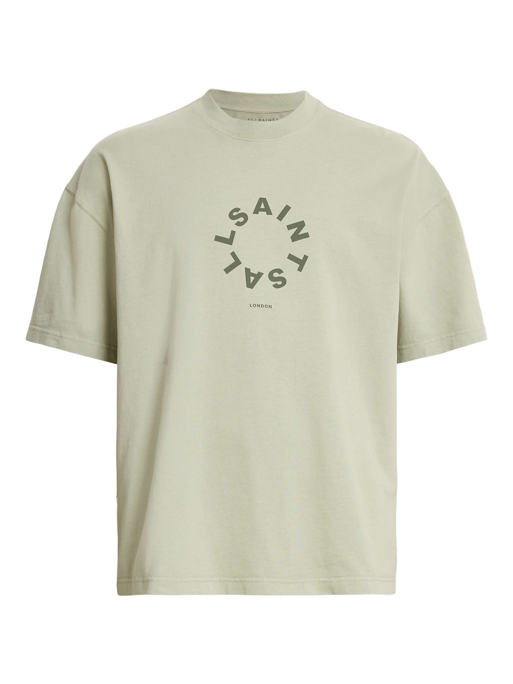 Buy AllSaints Tierra Short Sleeve Crew T-Shirt, Herb Green Online at johnlewis.com