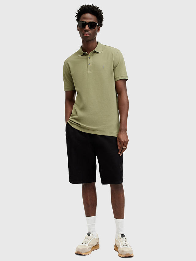 AllSaints Reform Short Sleeve Polo Shirt, Pack of 2, Green/White