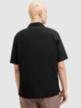 AllSaints Valley Organic Cotton Relaxed Fit Shirt, Jet Black