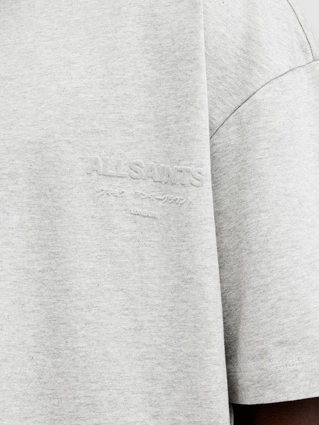 AllSaints Xander Short Sleeve Crew T-Shirt, Grey