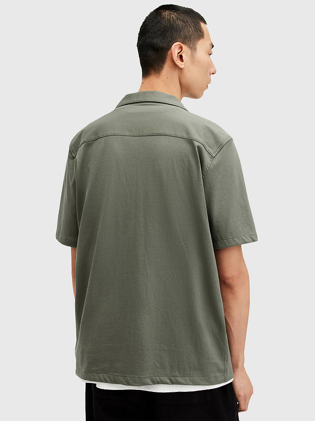 AllSaints Hudson Short Sleeve Shirt, Green
