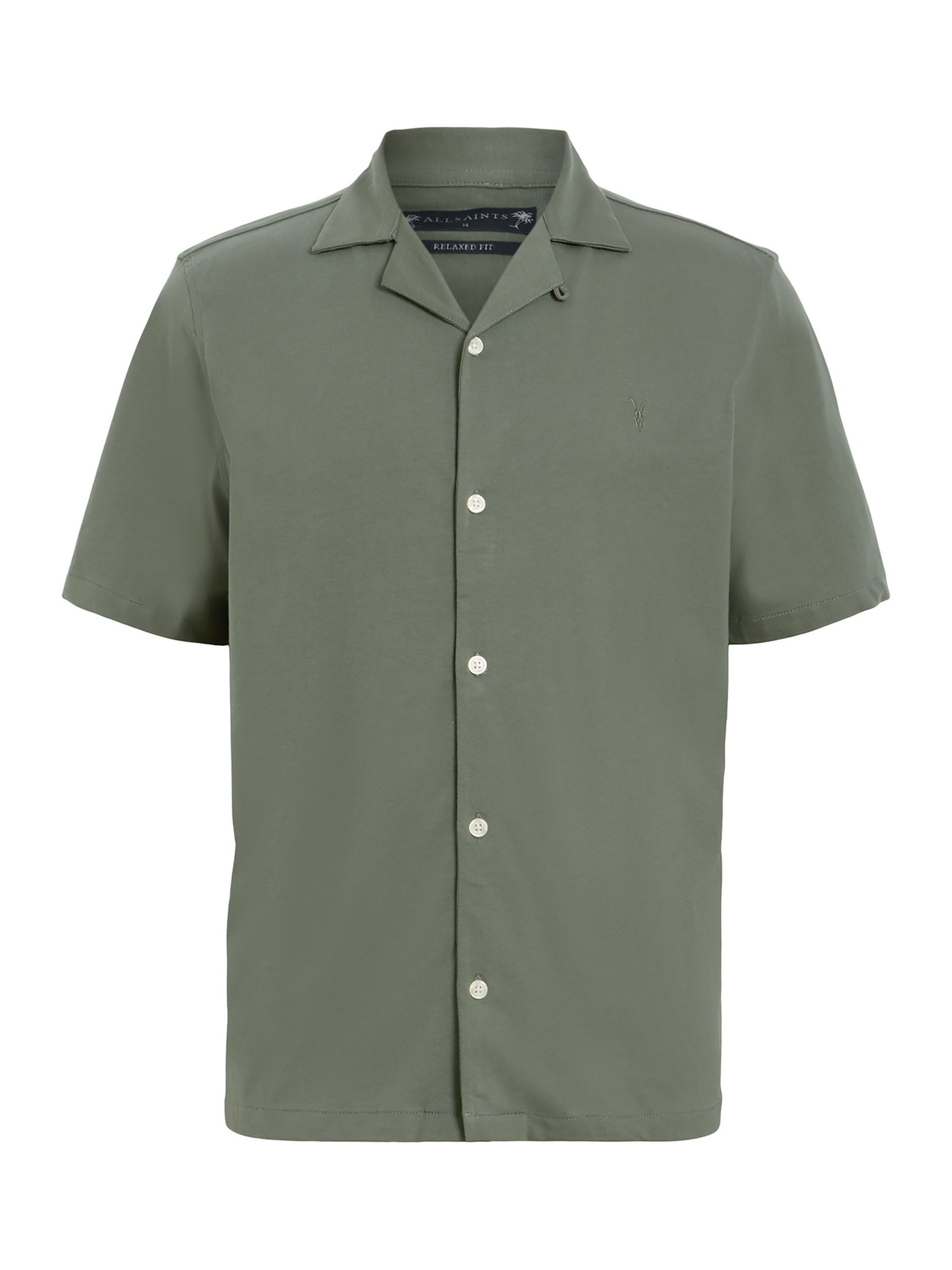 AllSaints Hudson Short Sleeve Shirt, Green, L