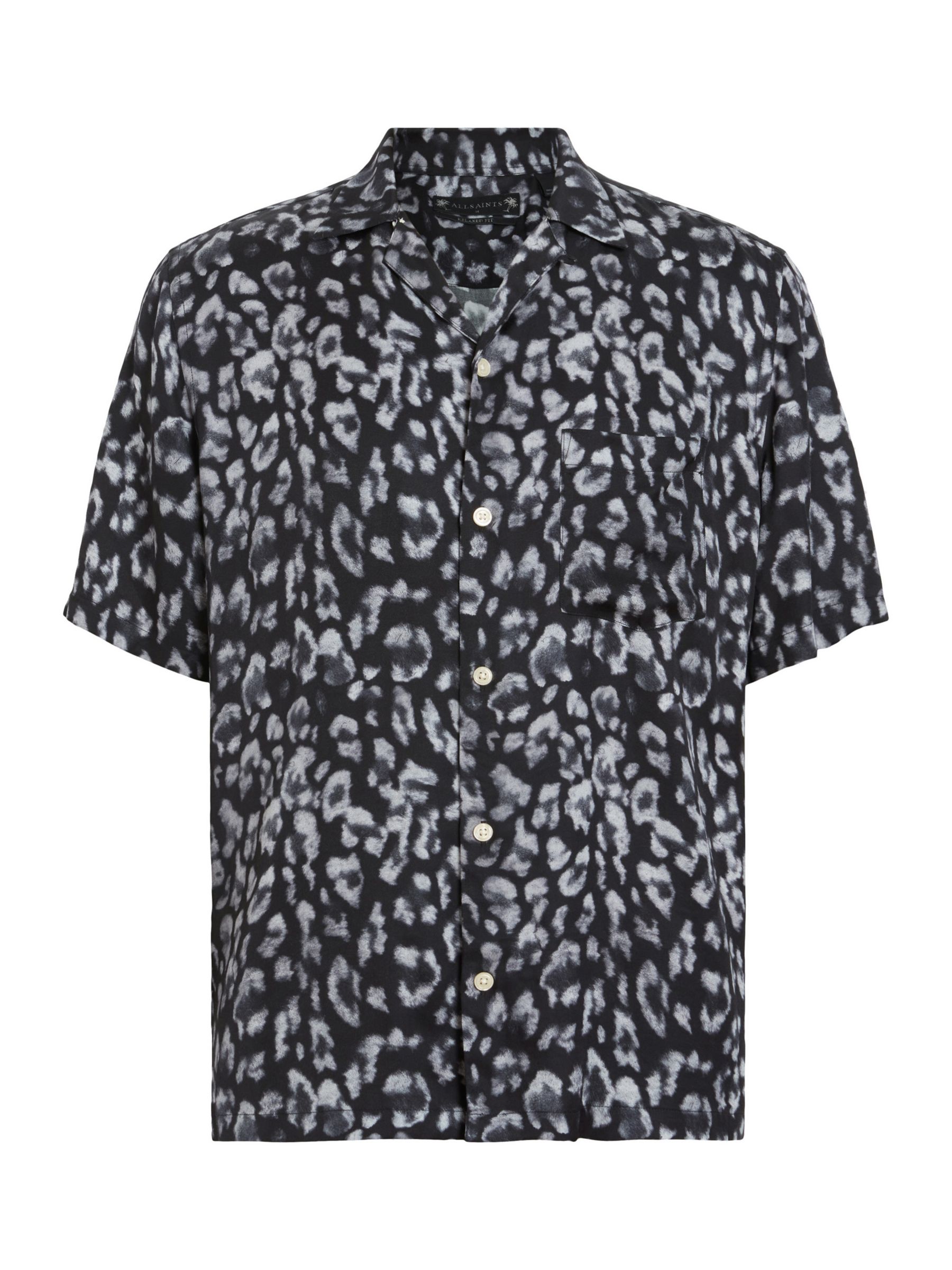 Buy AllSaints Leopaz Leopard Print Short Sleeve Shirt Online at johnlewis.com
