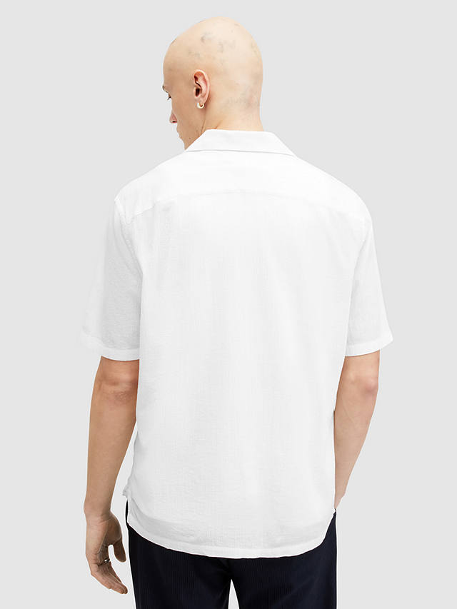 AllSaints Valley Organic Cotton Relaxed Fit Shirt, White