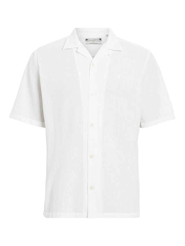 AllSaints Valley Organic Cotton Relaxed Fit Shirt, White