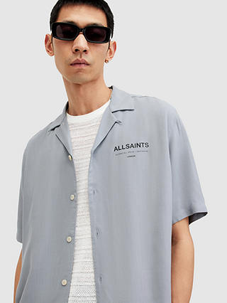 AllSaints Access Short Sleeve Shirt, Skyline Grey