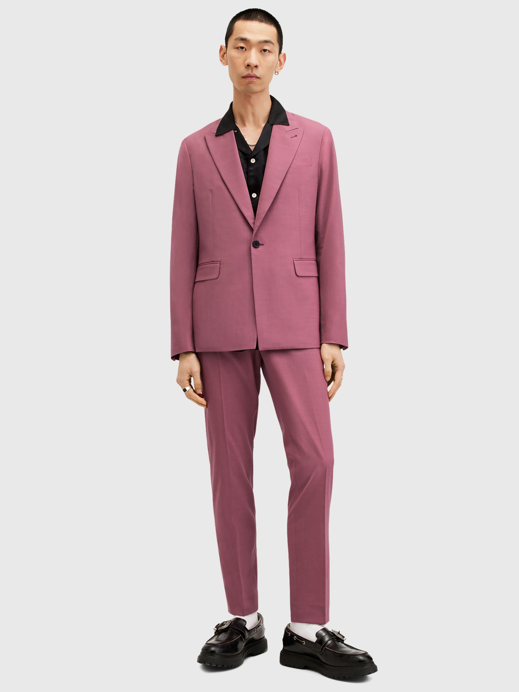 Buy AllSaints Aura Skinny Fit Blazer, Pink Online at johnlewis.com