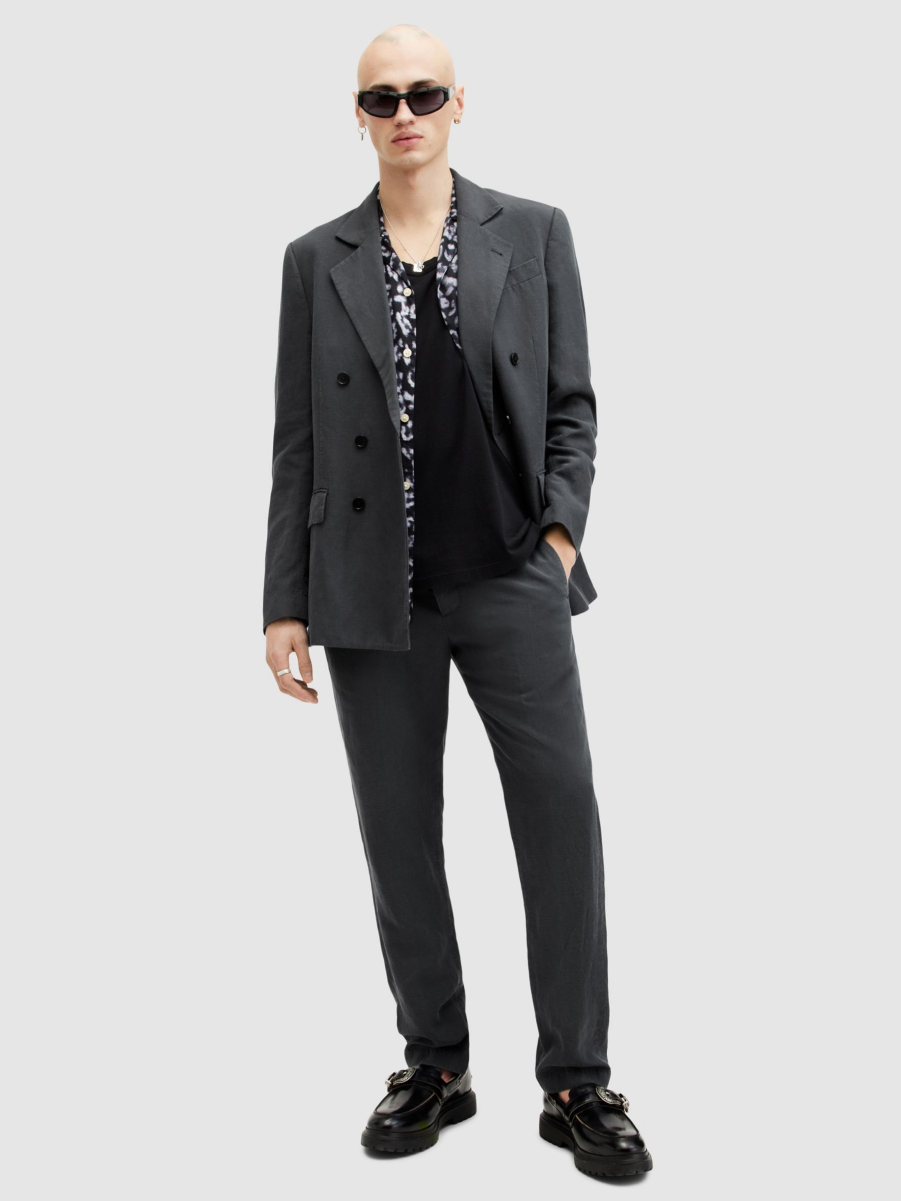 Buy AllSaints Tansey Trouser, Slate Grey Online at johnlewis.com