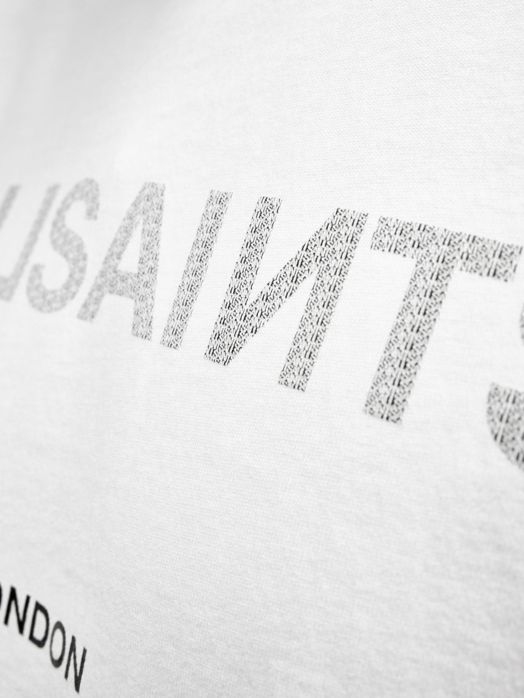AllSaints Cutout Organic Cotton Oversized T-Shirt, Optic White, XL