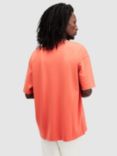 AllSaints Laser Short Sleeve Crew T-Shirt, Sunburnt Orange