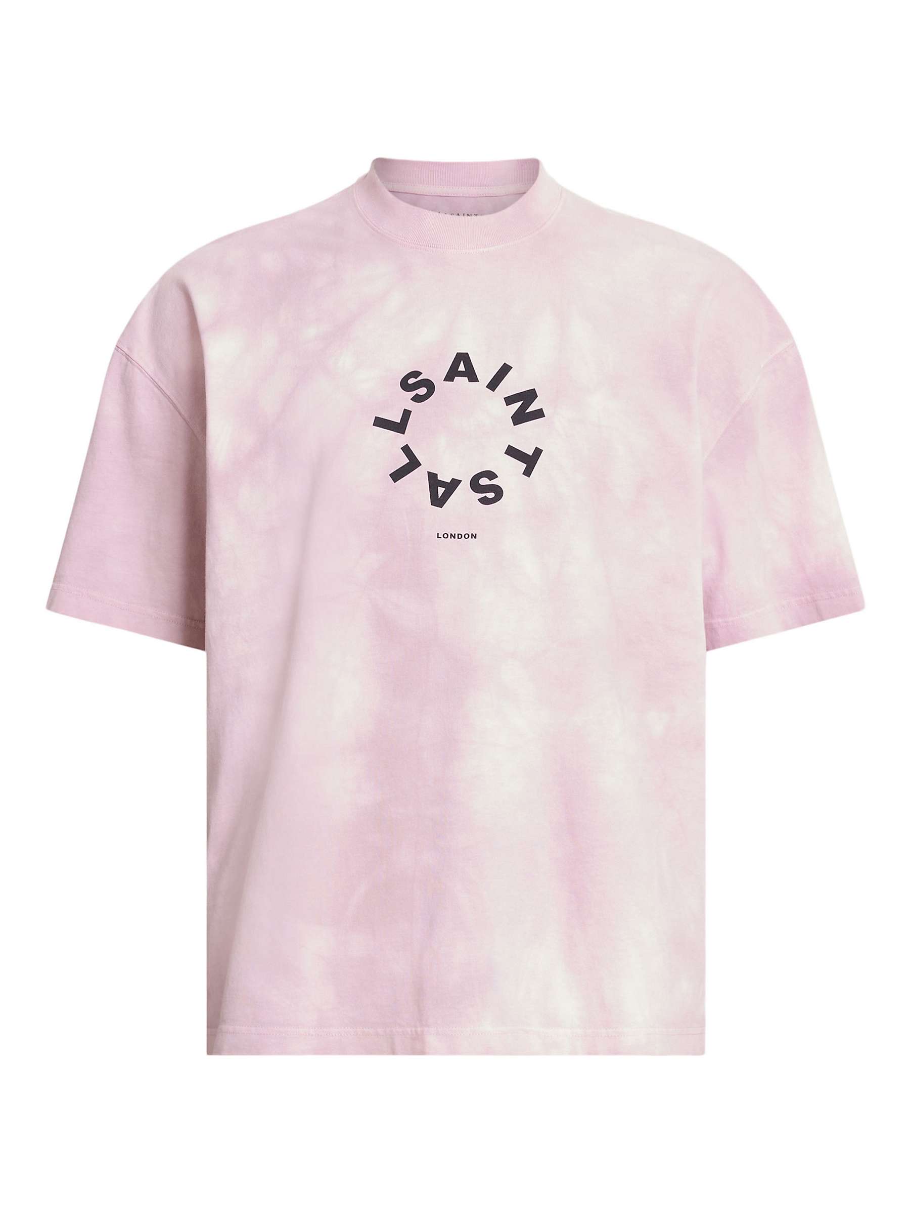Buy AllSaints Tierra Organic Cotton Tie Die Short Sleeve T-Shirt, Lilly White Online at johnlewis.com