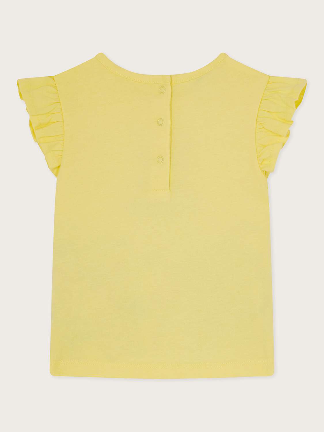 Buy Monsoon Baby Bunny Embroidered T-Shirt, Yellow Online at johnlewis.com