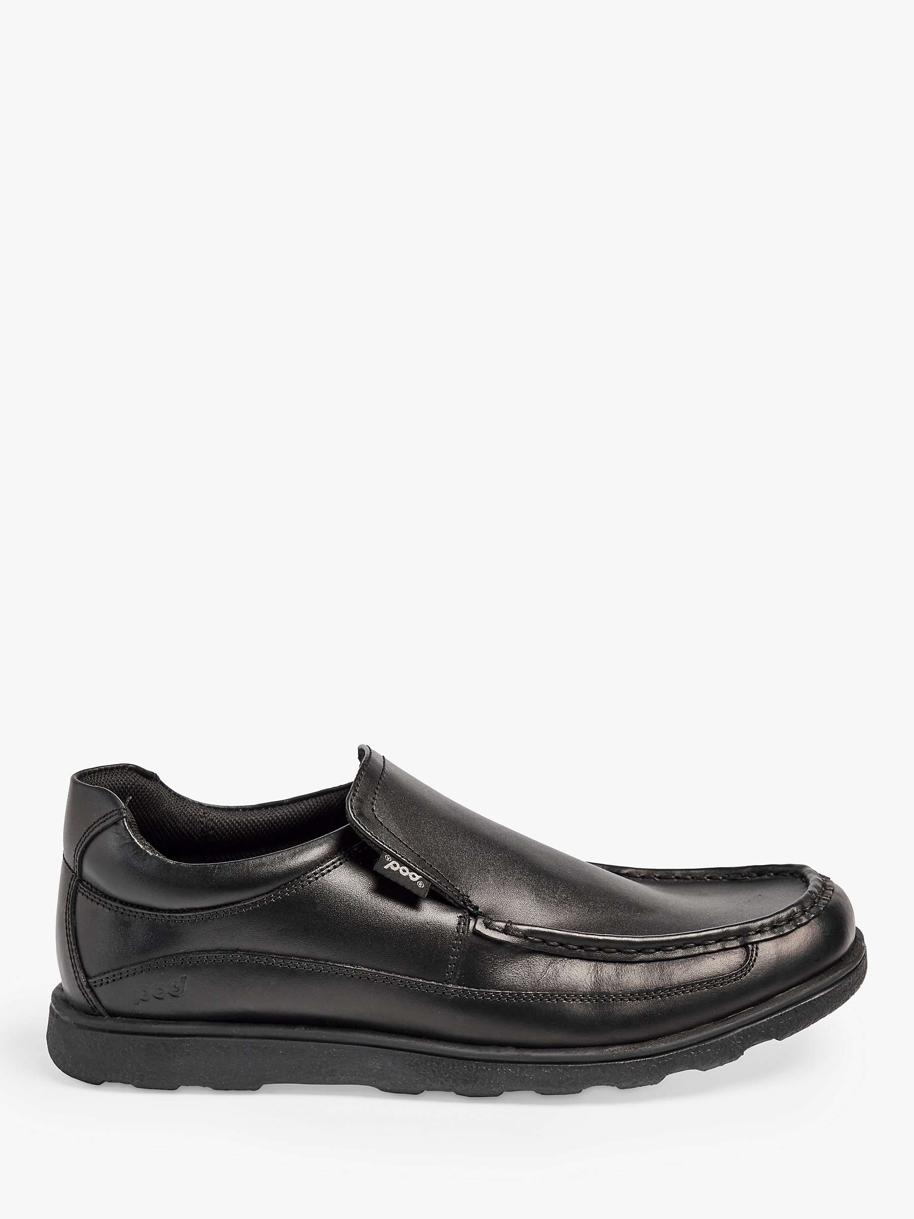 Buy Pod Kids' Jay Leather School Shoes, Black Online at johnlewis.com