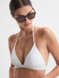 Reiss Ripley Trianlgle Bikini Top, White