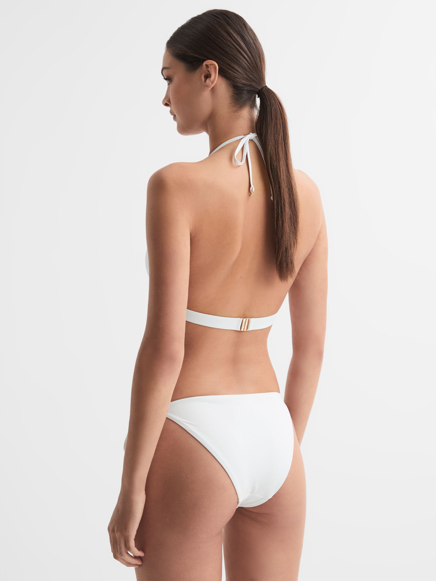 Buy Reiss Ripley Tie Side Bikini Bottoms, White Online at johnlewis.com