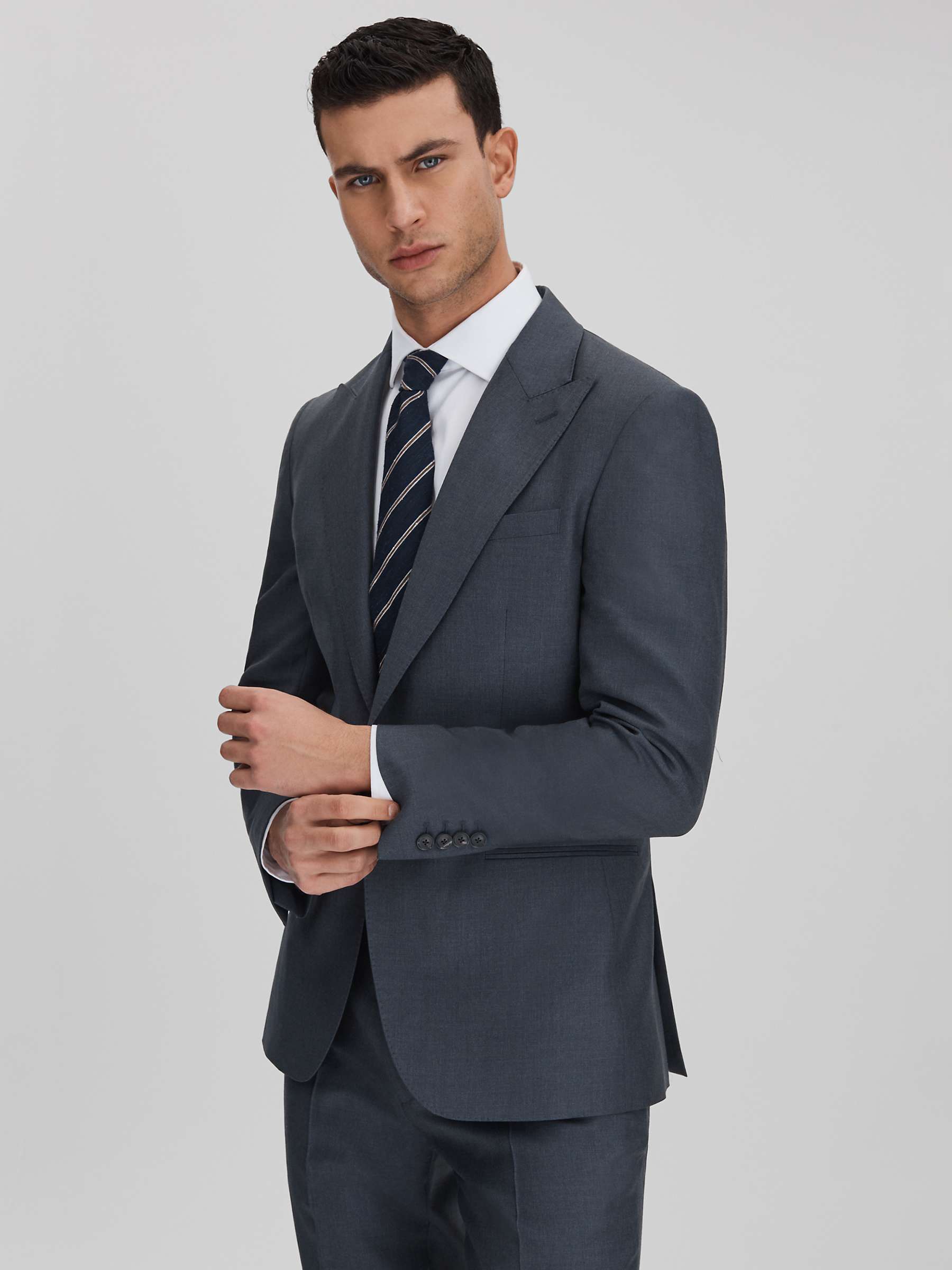 Buy Reiss Humble Slim Fit Wool Suit Blazer, Airforce Blue Online at johnlewis.com