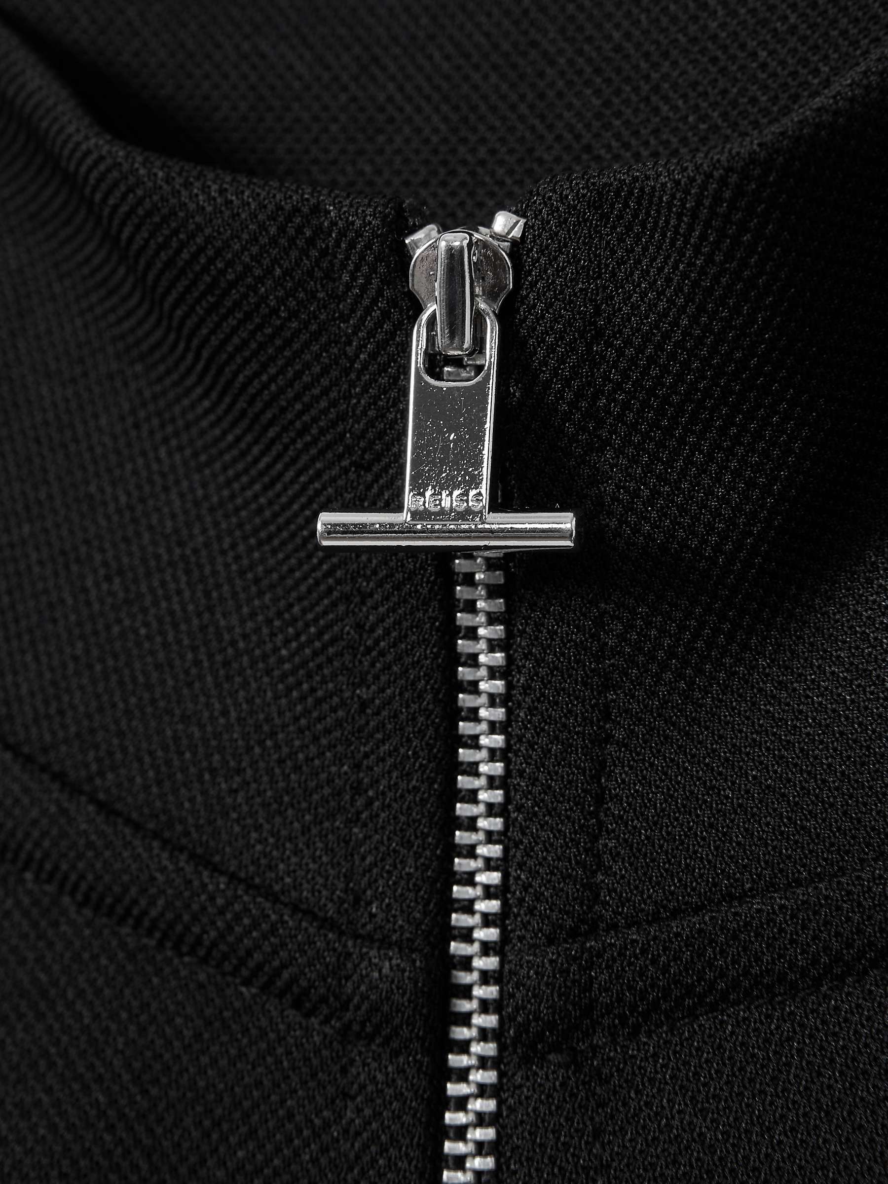 Buy Reiss Barret Textured Half Zip Sweatshirt, Black Online at johnlewis.com