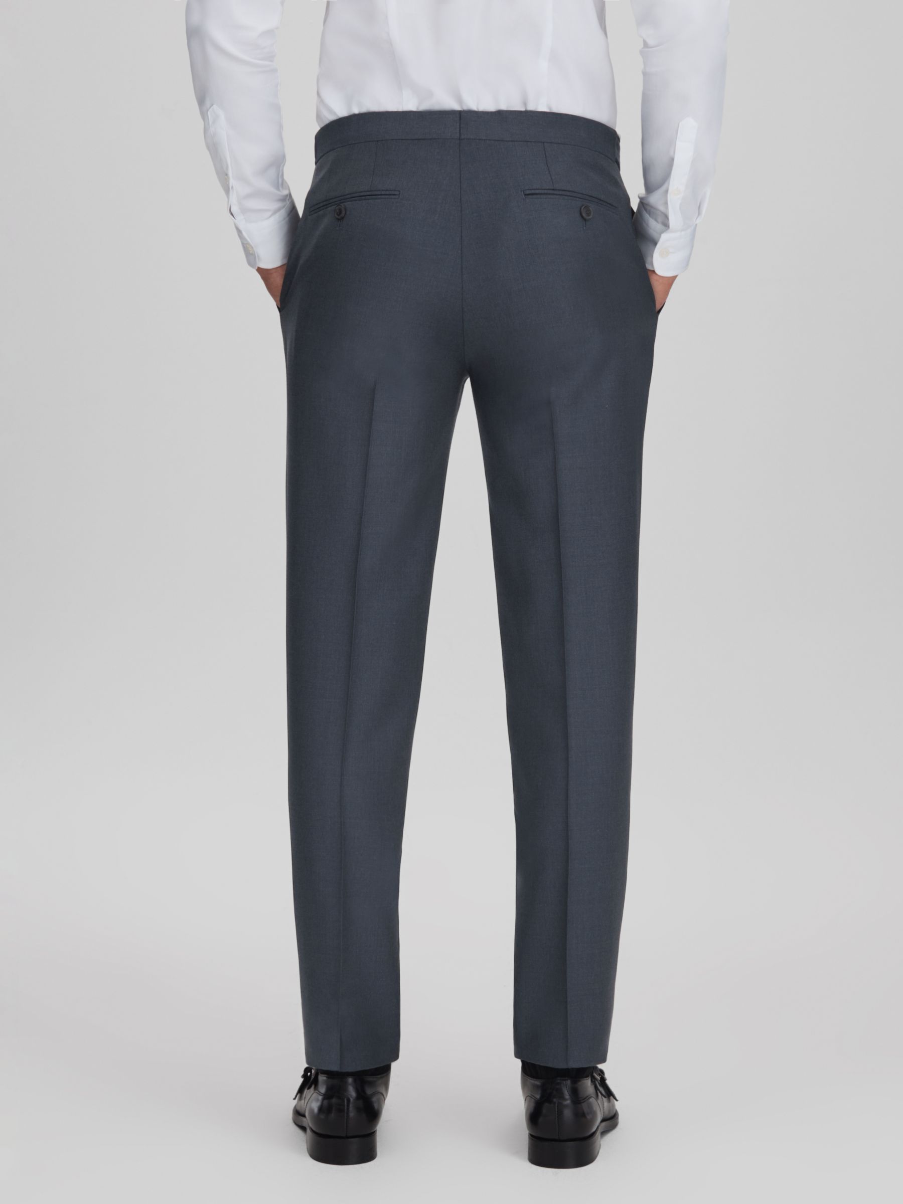 Reiss Humble Wool Tailored Suit Trousers, Airforce Blue, 32R