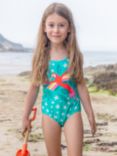 Frugi Kids' Sally Macaw Swimsuit, Tropical Sea/Blue
