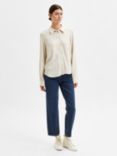 SELECTED FEMME Viva Linen Blend Shirt, Sandshell