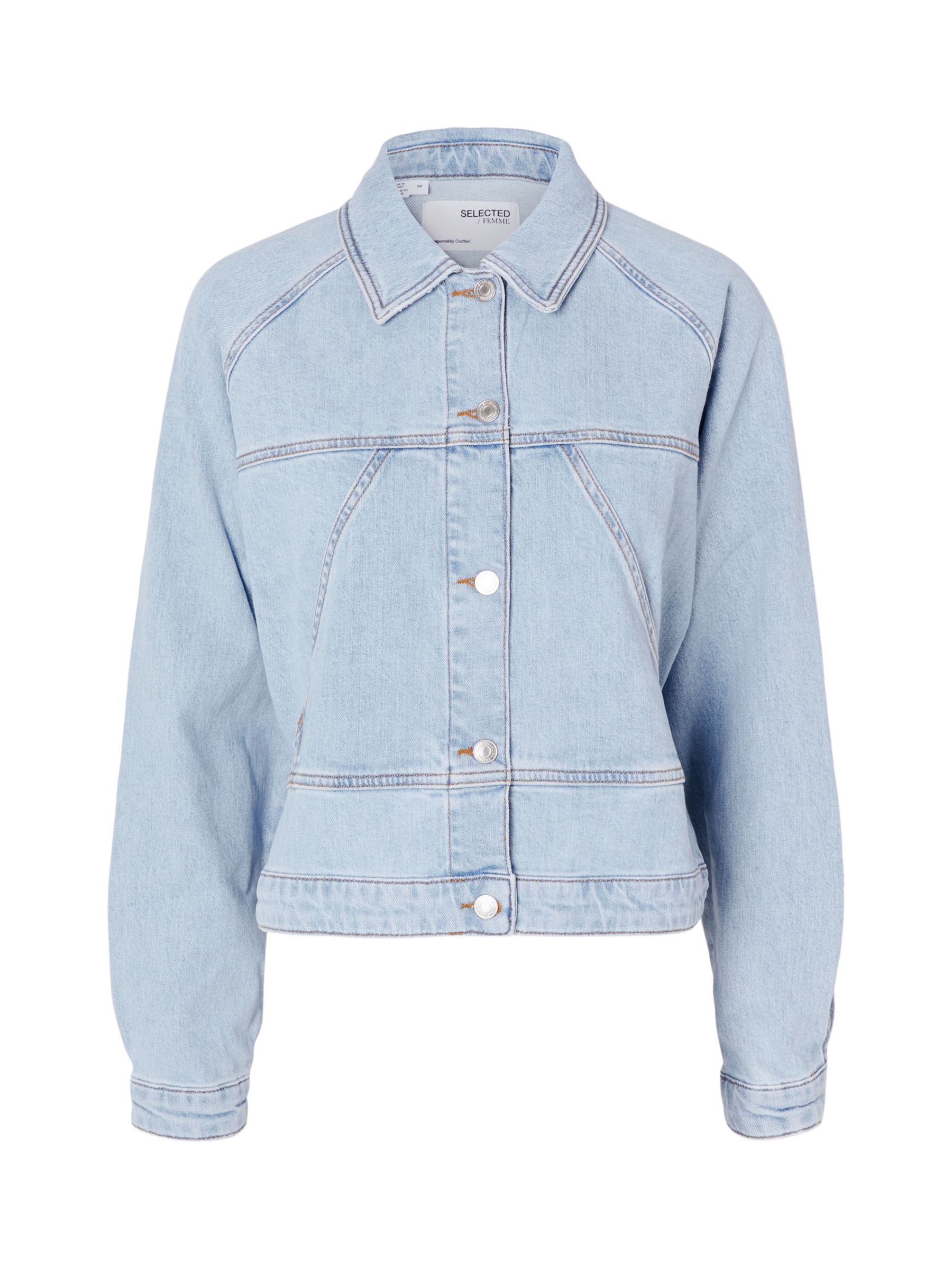 SELECTED FEMME Hazel Denim Jacket, Light Blue