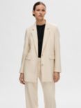 SELECTED FEMME Rita Relaxed Blazer, Birch, Birch