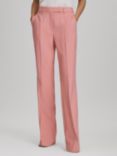 Reiss Millie Flared Tailored Suit Trousers, Pink