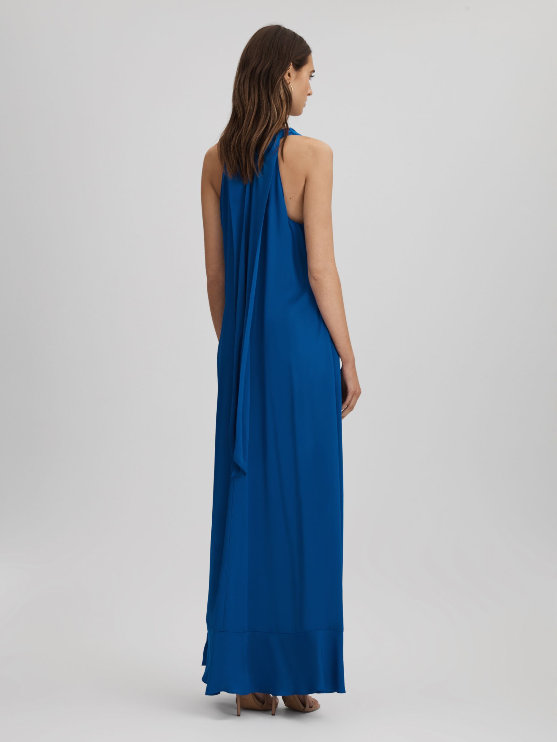 Buy Reiss Dina Cowl Neck Column Maxi Dress, Cobalt Blue Online at johnlewis.com
