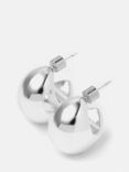 Jigsaw Chunky Dome Earrings, Silver