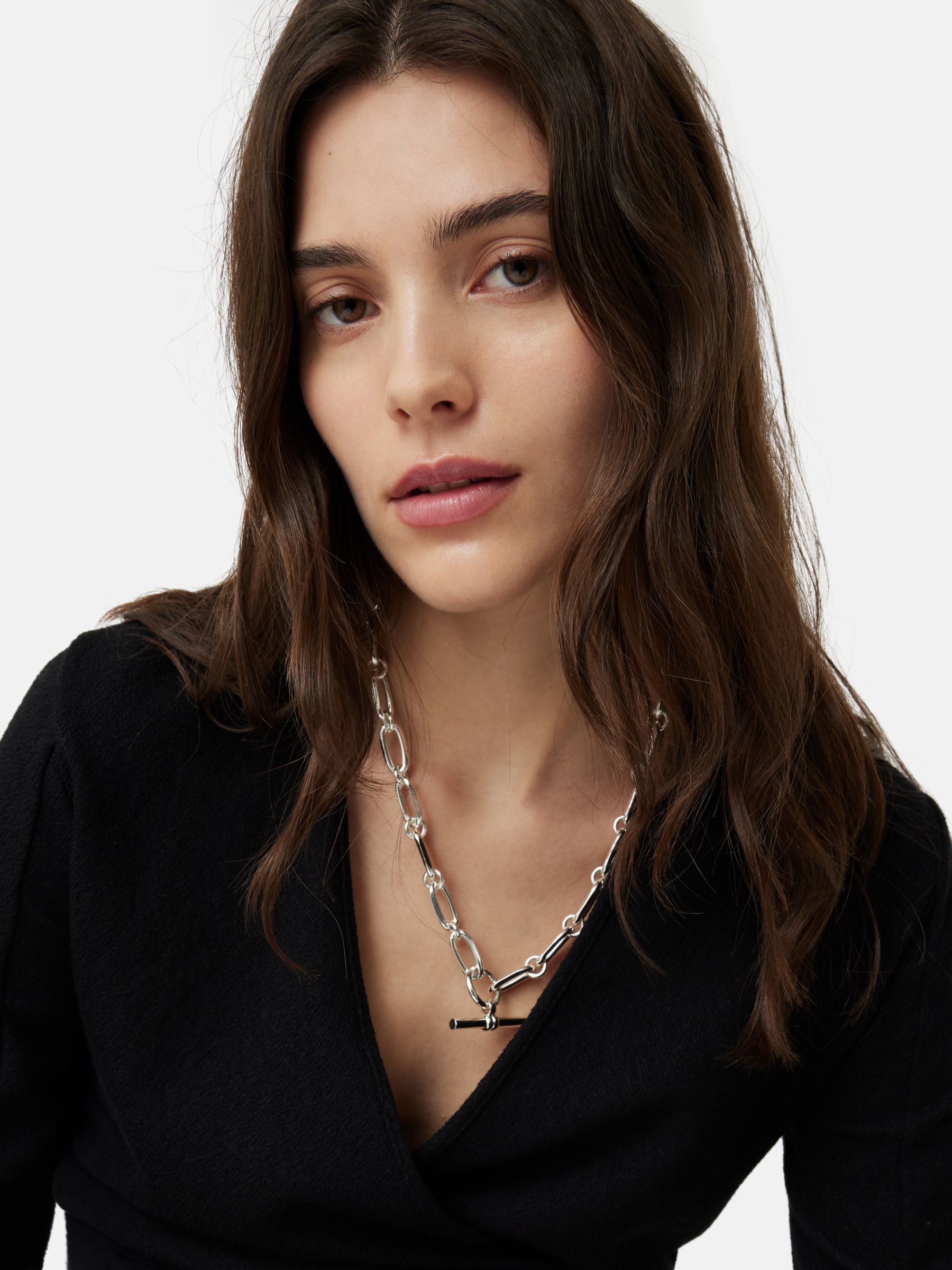 Buy Jigsaw Trombone Link Chain T-Bar Necklace Online at johnlewis.com