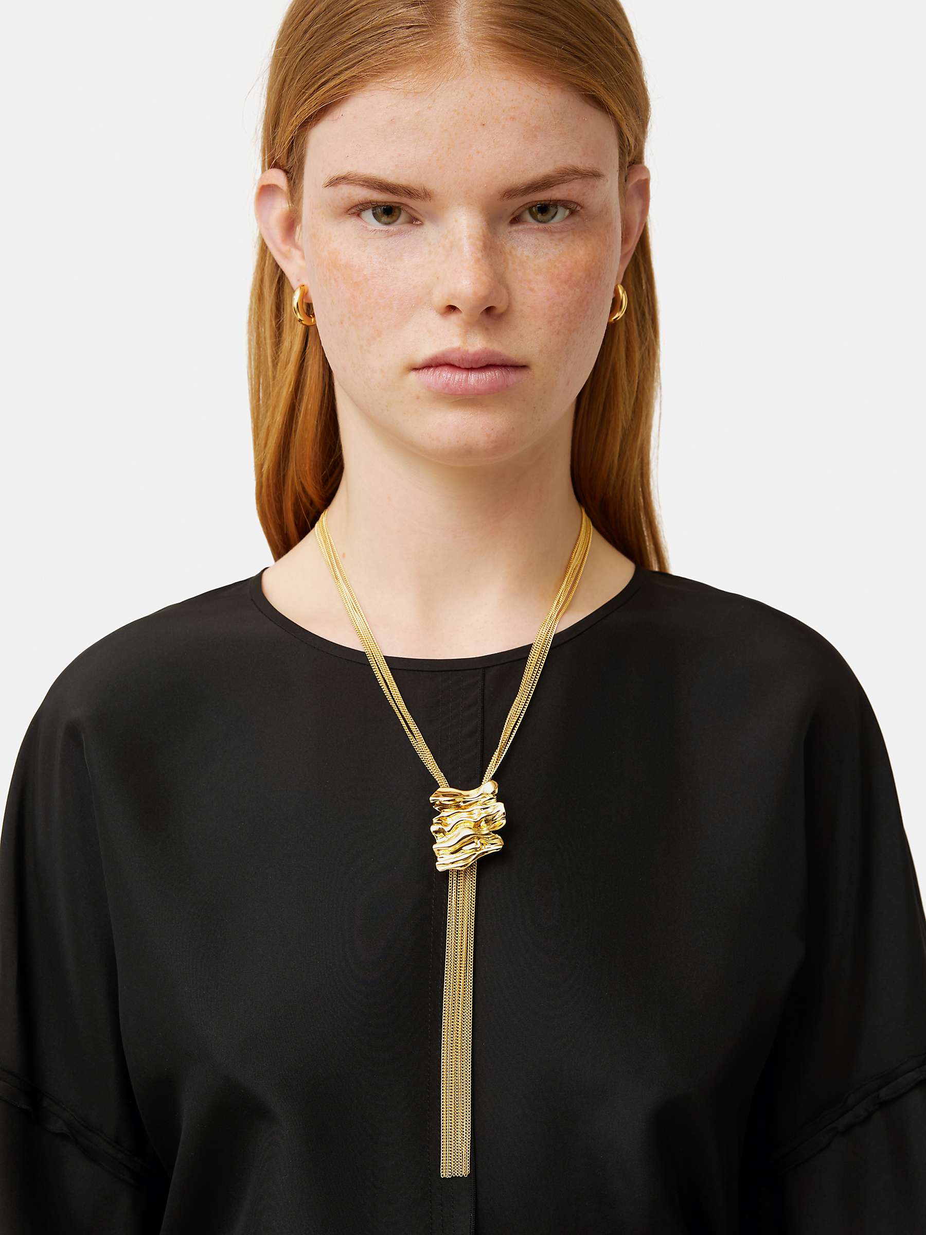 Buy Jigsaw Crumpled Charm Multi Chain Necklace, Gold Online at johnlewis.com