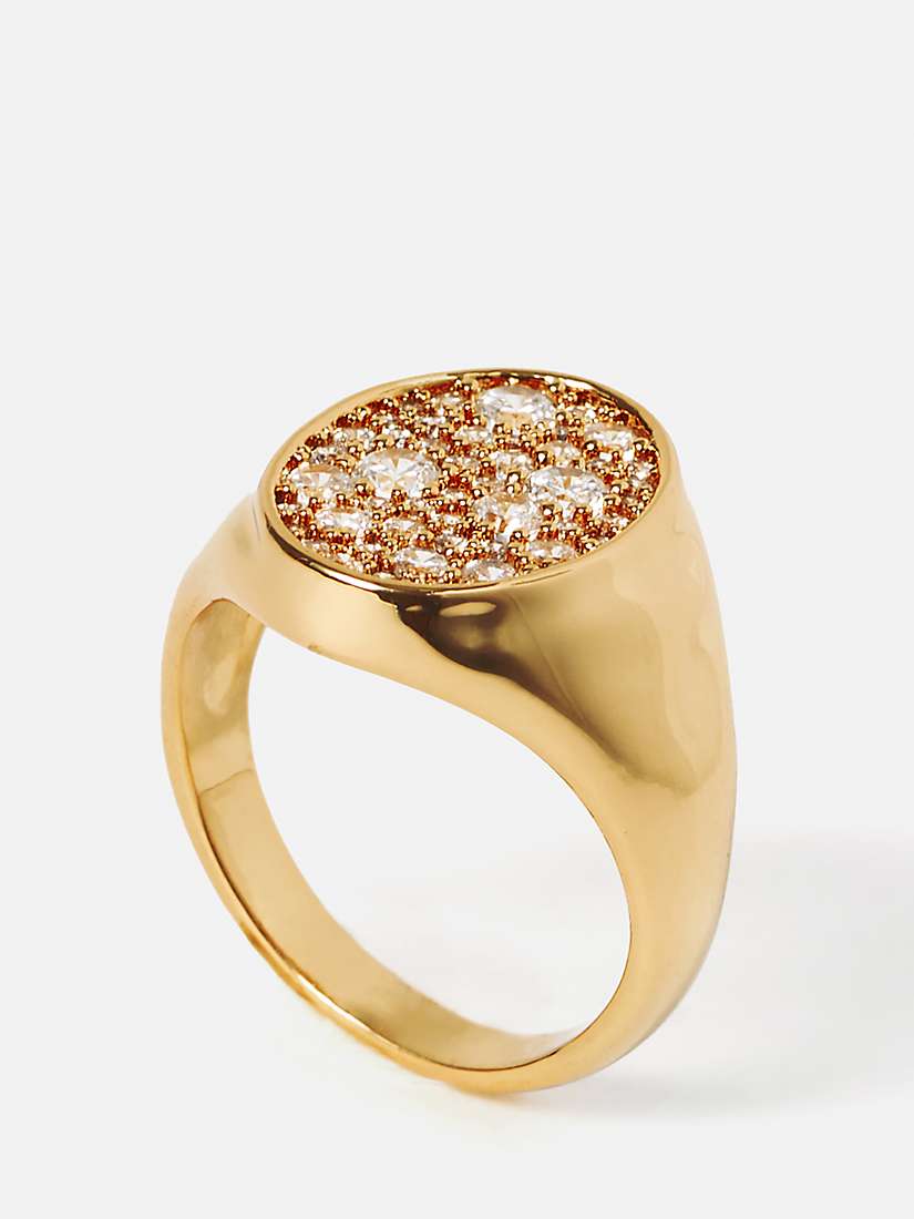 Buy Jigsaw Diamante Signet Ring, Gold Online at johnlewis.com