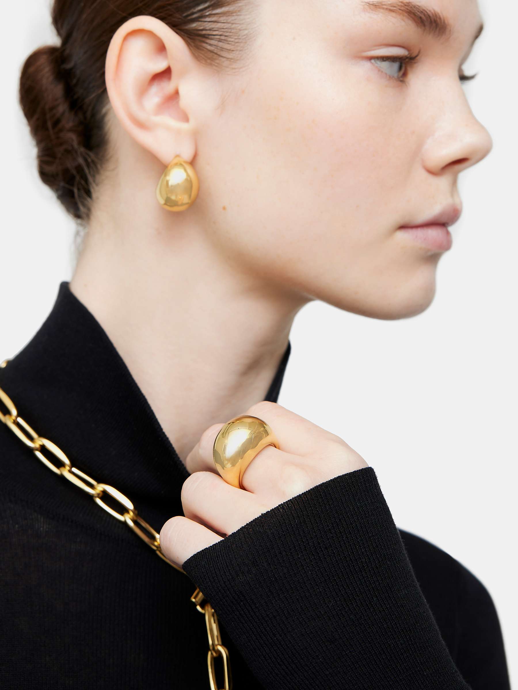 Buy Jigsaw Chunky Dome Ring, Gold Online at johnlewis.com
