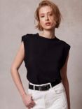 Mint Velvet Utility Cropped T-Shirt, Black