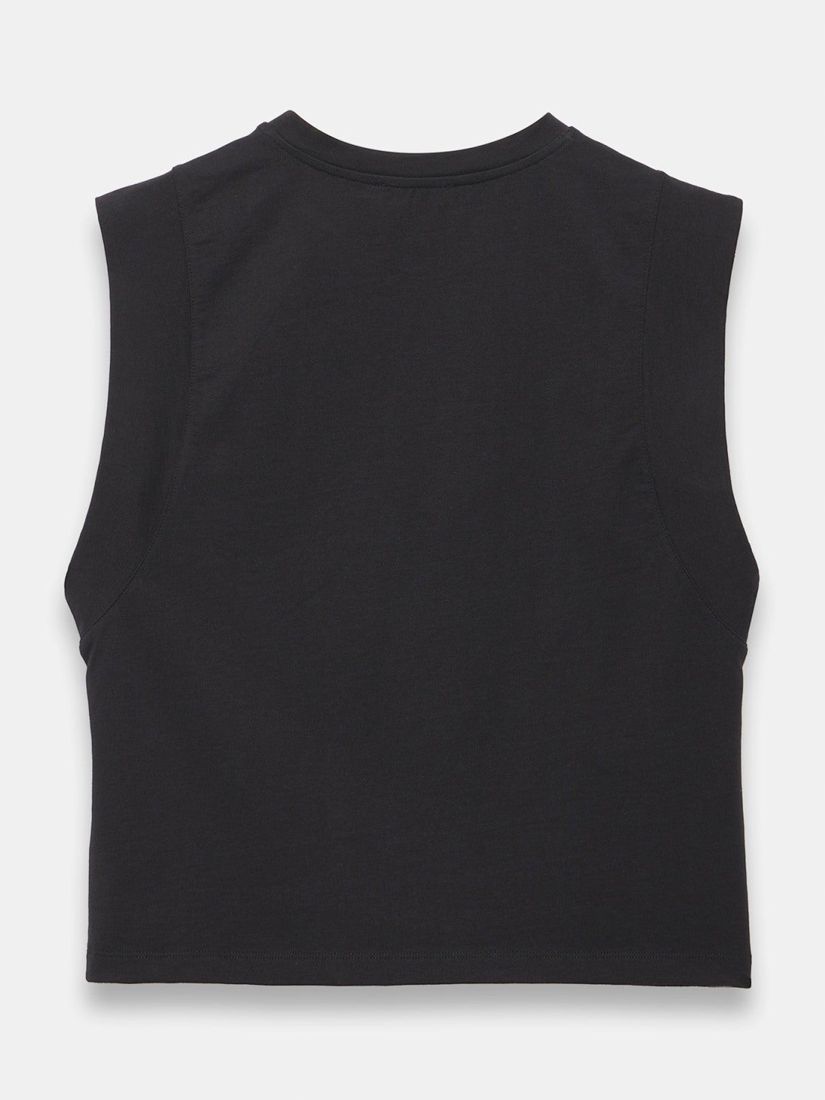 Mint Velvet Utility Cropped T-Shirt, Black, XS