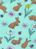 Frugi Baby Tallie Organic Cotton Riverine Rabbits Dress, Green, Green
