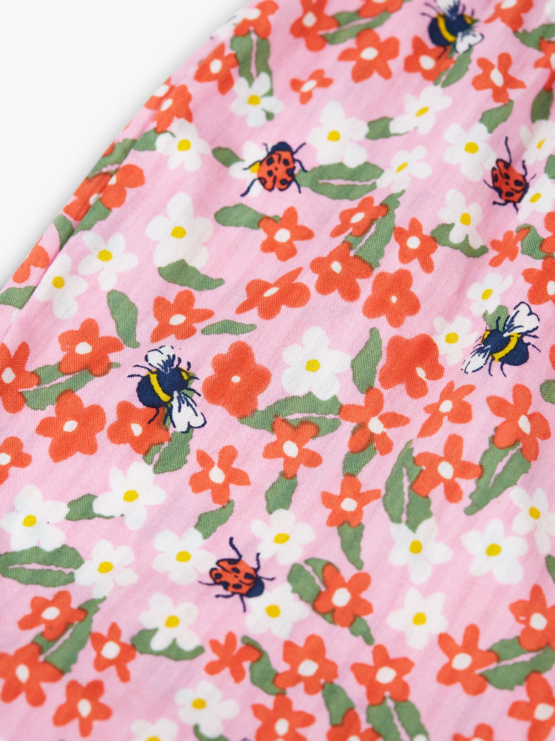 Buy Frugi Baby Martha Organic Cotton Floral Fun Playsuit, Pink/Multi Online at johnlewis.com
