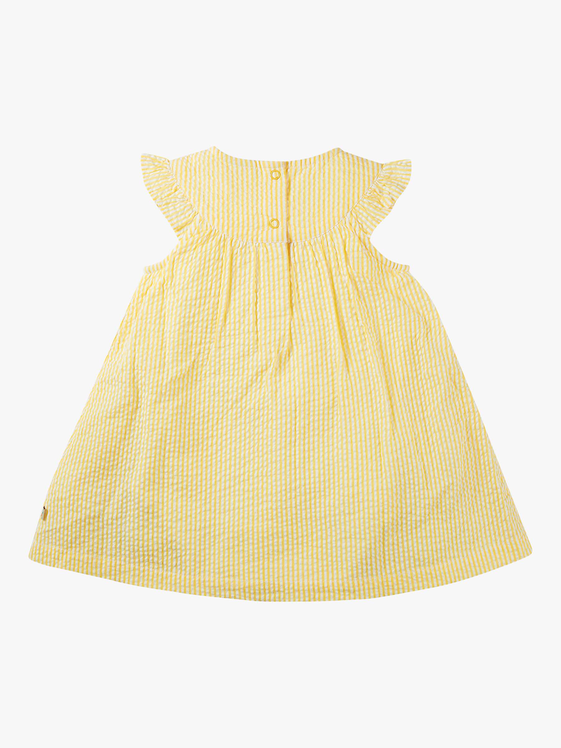 Buy Frugi Baby Devon Dandelion Seersucker Body Dress, Yellow/Multi Online at johnlewis.com